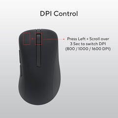 ASUS Wireless Mouse MD102 2.4GHz Mode, Ergonomic Design, Silent, Reliable, Dual Mode Connectivity, Adjustable DPI, 10 Million Click Life, White