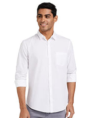 Amazon Brand - Symbol Men's Pack of 2 Cotton Casual Shirt| Regular Fit | Plain | Full Sleeve | Available in Plus Sizes