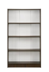 DeckUp Muvo 4-Shelf Engineered Wood Book Shelf and Display Unit (Walnut & White, Matte Finish)