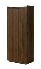 DeckUp Anya Engineered Wood 2-Door Wardrobe/Almirah (Walnut, Matte Finish)