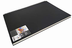 Brustro Artists Sketch Book Wiro Bound, A5 Size (5.8x8.3 inches), Landscape, 116 Pages, 160 GSM (Acid Free) | Ideal for Sketching,Shading,Drawing with Pencil,Charcoal,Graphite