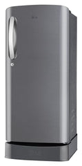 LG 185 L, 5 Star, Smart Inverter Compressor, Direct-Cool Single Door Refrigerator (GL-D201APZU.BPZZEBN, Shiny Steel, Base stand with drawer & Fast Ice Making)