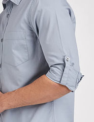 Amazon Brand - Symbol Men's Pack of 2 Cotton Casual Shirt| Regular Fit | Plain | Full Sleeve | Available in Plus Sizes
