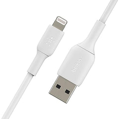 Belkin Apple Certified Lightning to USB A and Sync Tough Braided Cable for iPhone, iPad, Air Pods, 3.3 feet (1 meters) – White