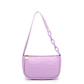 SYGA Women's Purple Handbags Crocodile Pattern Bag Ladies Shoulder Bag