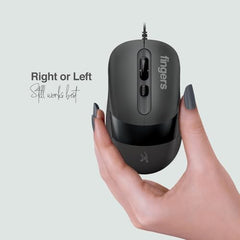 FINGERS SuperHit Wired Mouse with Advanced Optical Technology (Lightweight | Trendy Dual-Tone Design | Works Well with Windows, macOS, Linux) (Royal Blue)