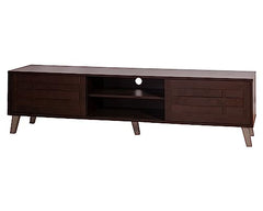 DeckUp Soneva Engineered Wood TV Unit (Wotan Oak & White, Matte Finish)