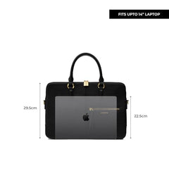 Miraggio Laptop Messenger Bag For Women Office Use With Sling & Top Handle