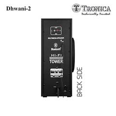 TRONICA Dhwani DJ 40Watt Bluetooth Tower Speaker | Bass-Boosted Party DJ Speaker & Home Theater Sound System with Wired Mic, FM, USB, AUX, TV, Remote,Wireless Music Streaming for Karaoke Night, Music
