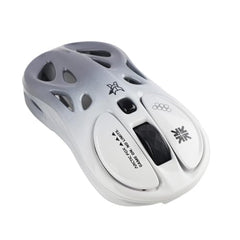 Arctic Fox Alien-X Gaming Wireless Mouse, Tri-Mode (2.4G/Bluetooth/Wired), 4800 DPI, 1000Hz Ergonomic Hollow RGB Rechargeable Type-C for Mac/Laptop/iPad/Office (Star White)