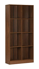 DeckUp Meritus-L 3-Shelf Engineered Wood Book Shelf and Display Unit (Walnut, Matte Finish)
