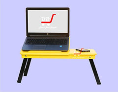 DDS Dream Decor Shoppee Wood Portable Laptop Table Adjustable Height With 1 Drawer (Blue)