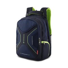 Glint Travel Laptop Backpack | 40L | Fits 15.6" Laptop | Water-Resistant Dobby Polyester | Anti-Theft Pocket, Rain Cover, Ergonomic Straps | Work, Travel & Commute (Grey & Teal)