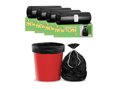Newtone Garbage Bags | Large 24 x 32 Inches | 60 Bags (15 Bags X 4 Rolls) | Dustbin/Trash bin | Box Packing | (Black) - Perforated Box for Easy Dispensing