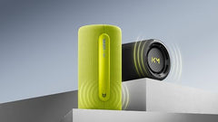 We. by Loewe Hear 2 Portable Bluetooth Speaker, 60W Music Power, Deep Bass Subwoofer, 17 Hr Long Battery Life, IPX4 Water Resistant, USB-C Wireless Speaker for Home & Outdoor, Storm Grey