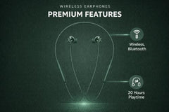 Original Neckband Compatible with OnePlus Z2 ANC Buds Earphone Earbud Earbuds Neckband (Green)