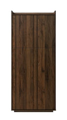 DeckUp Anya Engineered Wood 2-Door Wardrobe/Almirah (Walnut, Matte Finish)