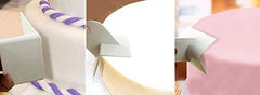 SYGA Pack of 3 CakeIcing Smoother Cake Edge Side Decorating Tools Scraper Pastry Butter Dough (White)