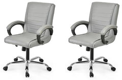 GOYALSON Ergonomic Revolving Office Home Swivel Desk Chair with Adjustable Height Smooth Moving (2, Black, Standard)