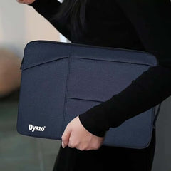 Dyazo 15-15.6 Inch Laptop Sleeve Case | Water Resistant Cover with Charger Pouch & Three Front Pockets | Compatible for Dell, HP, MacBook, Lenovo, Acer, Asus & All Other Notebooks (Black)