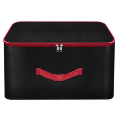 Storite 2 Pack Nylon Wardrobe Bag Underbed Cloth Storage Organizer | Moisture Proof Storage Bag, Storage box for Clothes Saree Bags, Zippered Closure & Handle - Magenta,37x34x23 cm