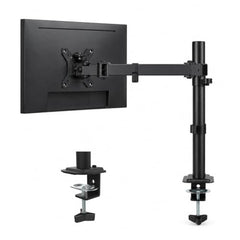 HIFFIN MS16 Monitor Stand, Gas Spring Single Monitor Arm for 32 Inch Screens, 2–10 kg Load Capacity, VESA 75x75 & 100x100 mm, Adjustable Monitor Desk Mount