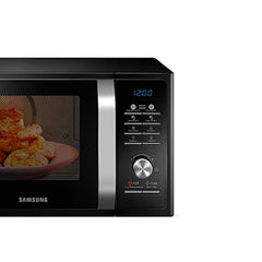 Samsung 28L Multi Spit, Convection Microwave Oven (MC28A6035QS/TL, Silver, Various Cooking Modes, Eco Mode, Hotblast, Crusty Plate, Wire Rack, Slim Fry, Ceramic Enamel Cavity with 10 year warranty)