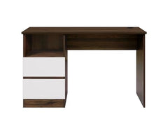 DeckUp Jade Study Table and Office Desk (Walnut & White, Matte Finish)