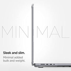 Spigen for MacBook Pro 14 Inch Case M5/Pro/Max (2026) M4/M3/M2/M1/Pro/Max (2025-2021) A3112 A3185 A3401 A2918 A2992 A2779 A2442, Thin Fit Transparent Protective Hard Shell Case, Crystal Clear