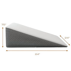 Orthowala Premium Adjustable Bed Wedge Pillow with Headrest – Memory Foam Support for Acid Reflux, Snoring, Back & Leg Pain – 2 Years Warranty
