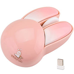 Lomiluskr Cute Cat Wireless Mouse, Lightweight Soundless Mice, 2.4G Wireless Mice, Candy Colors, Kawaii Mouse for Girls and Kids (Purple)