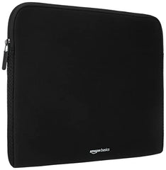 Amazon Basics laptops Sleeve Case Cover Pouch for 13"/33 cm for Men and Women | Slim Profile Neoprene, Soft Puffy Fabric Lining, 360 Protection, Smooth and Premium Zipper (Black)