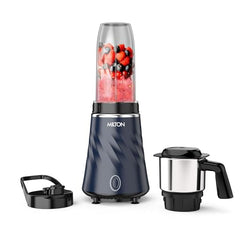 Milton Appliances Miniq Mini Mixer Grinder, ISI Certified, Over Load Protector, HTLV 350W Motor, 300ml SS Chutney Jar,Rust Resistant, Anti Skid Feet,Masala Grinder, Dark Blue