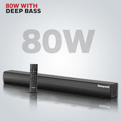Honeywell Moxie V500 10W Portable USB Wired Soundbar, Speaker for PC,Desktop and Laptop with Volume Control and 3.5 mm AUX,2.0 Channel,52mmX2 Drivers,Plug &Play,2 Yrs Maufacuturer Warranty