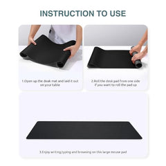 Bellblock Large Extended Reversible Desk Mat/Mouse Pad/Gaming Pad for Office/Home| Vegan Leather | Anti-Skid, Slip-Resistant, Splash-Proof | White & Sky Blue | 60x30cm