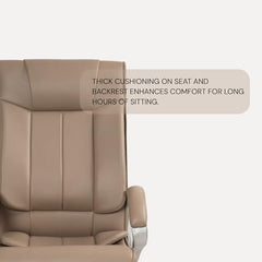 INNOWIN Profit High Back Orthopedic Boss Chair with 3 Year Limited Warranty | Leatherette Office Chair | Ergonomic Executive Chair with Spacious Cushioned Seat | Heavy Duty Metal Base | Grey