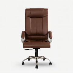 INNOWIN Profit High Back Orthopedic Boss Chair with 3 Year Limited Warranty | Leatherette Office Chair | Ergonomic Executive Chair with Spacious Cushioned Seat | Heavy Duty Metal Base | Grey