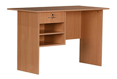 DeckUp Plank Giona Engineered Wood Study Table and Office Desk (Walnut and White, Matte Finish)