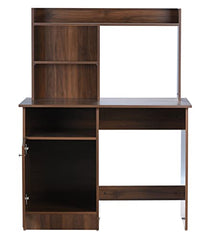 DeckUp Zeus Engineered Wood Study Table and Office Desk (Wotan Oak & White)