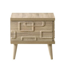 DeckUp Ayana Engineered Wood Bedside Table (Sonoma Oak, Matte Finish)