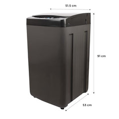 Midea 7.5 Kg 5 Star Fully Automatic Top Load Washing Machine, Spiral Stream Tub, Dual Waterfall, 6 Petal Pulsator, Magic Filter (MWMTL075FP0PNMB, Auto Restart, Mid Black)