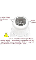 Stainless Steel Combo (Mini 180 Ml & 250 Ml) Jar Set one for Mixer Grinder, Compatibility with all mixer grinders with 2 slots of jar fitting with 4 teeth coupler