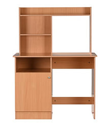 DeckUp Zeus Engineered Wood Study Table and Office Desk (Wotan Oak & White)