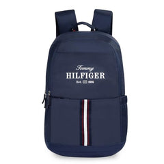 Tommy Hilfiger Laptop Backpack Elbert - Navy | Backpack for School, College and work | Water-Resistant, Fits 15-inch Laptop, with Rain Cover, Trolley Holder & 1-Year Warranty | 31L Capacity