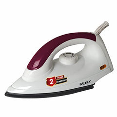 Baltra Casual 750 Watts Dry Iron | Non Stick Coated Soleplate | Light Weight | Adjustable Temperature Control | Cotton Braided Swivel Cord | Press Iron for Clothes | 2 Years Warranty