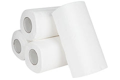 Amazon Brand - Presto! 2 Ply Kitchen Tissue Paper Roll | 240 Pulls | 60 Kitchen Towels X 4 Rolls | Soft And Highly Absorbent | 100% Natural Virgin Cellulose Fiber