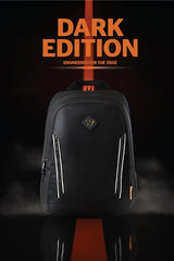 Wildcraft Dark Edition 45 L Premium Laptop Backpack for Men & Women | Fits 15.6 inch Laptop | Padded Shoulder Straps, Multi Compartments, Anti-Theft Zippers | Business Travel Bag | Dark Black