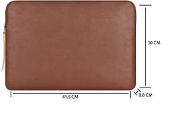 CONTACTS Slim Protective Laptop Sleeve 13-13.3 Inch Compatible with 13 Inch MacBook Pro & MacBook Air, Faux Leather Bag Water-Resistant Cover Notebook Computer Case for Mac - Tan-New…