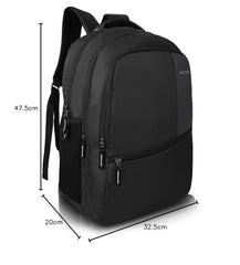 Half Moon Valex Unisex School Bag for Boys Girls | 15.6 inch Laptop Bags for Men Office use | College Bag for Girls Boys | Backpack Bagpacker for Man Women | Black School Bag with Small Pockets Inside