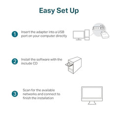 CLUSPEX USB WiFi Bluetooth Adapter, 600Mbps Dual Band 2.4/5Ghz Wireless Network External Receiver, Mini WiFi Dongle for PC/Laptop/Desktop